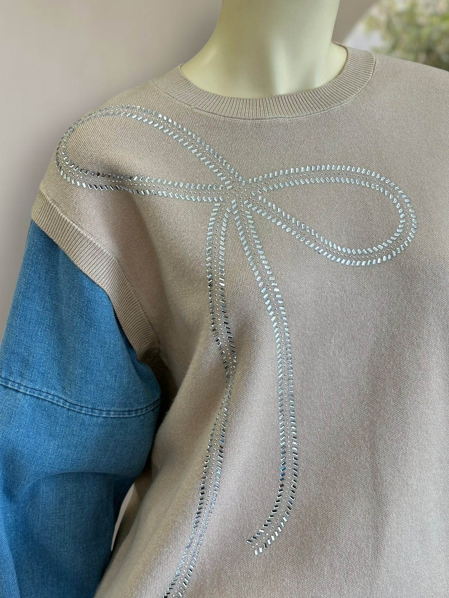 Sweater Bow Beige