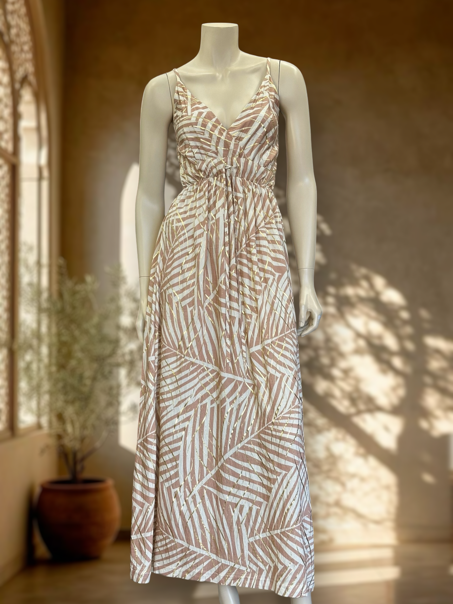 Vestido Tropic Gold Rosa