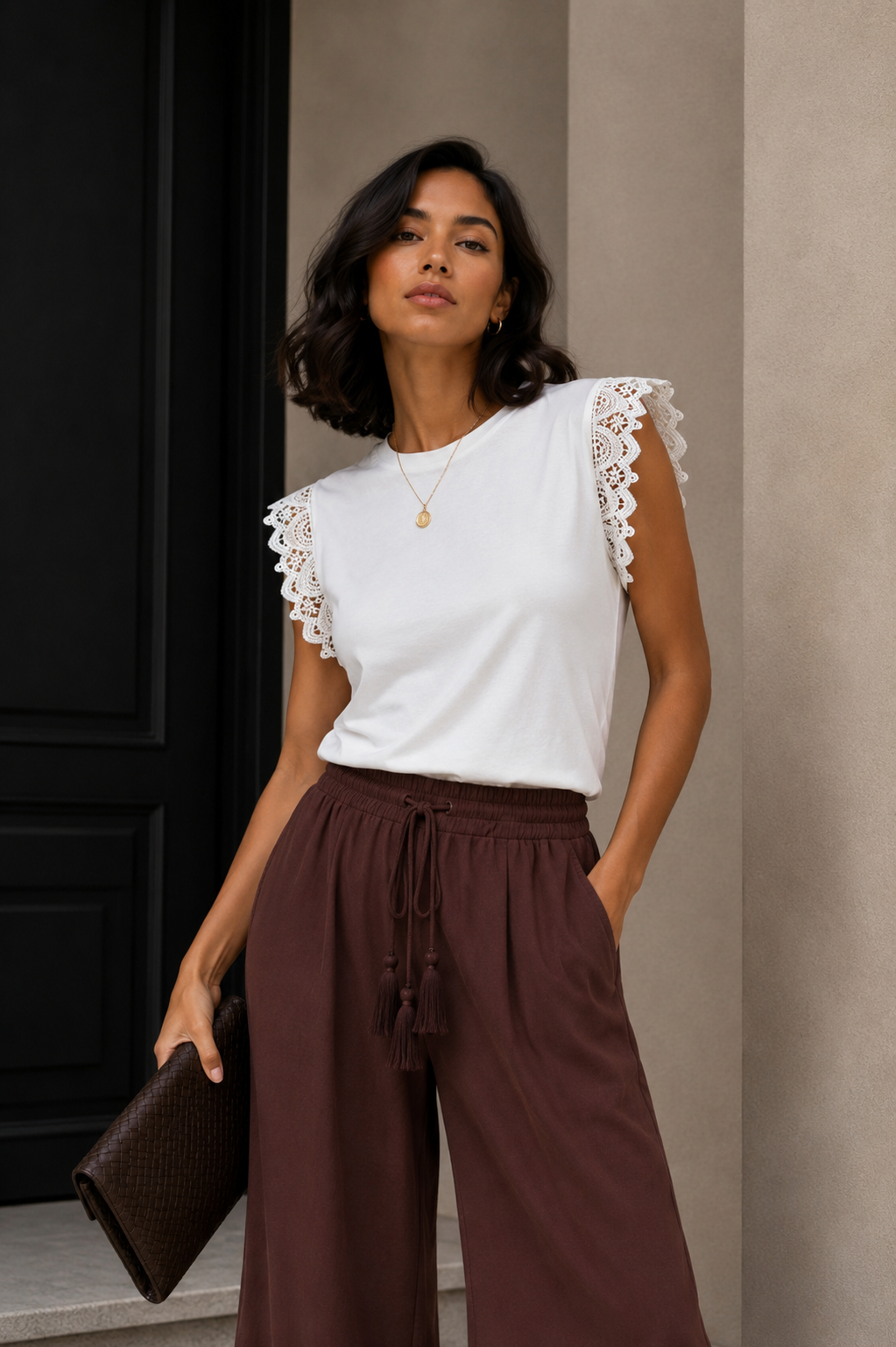 Polera Broderie Blanco