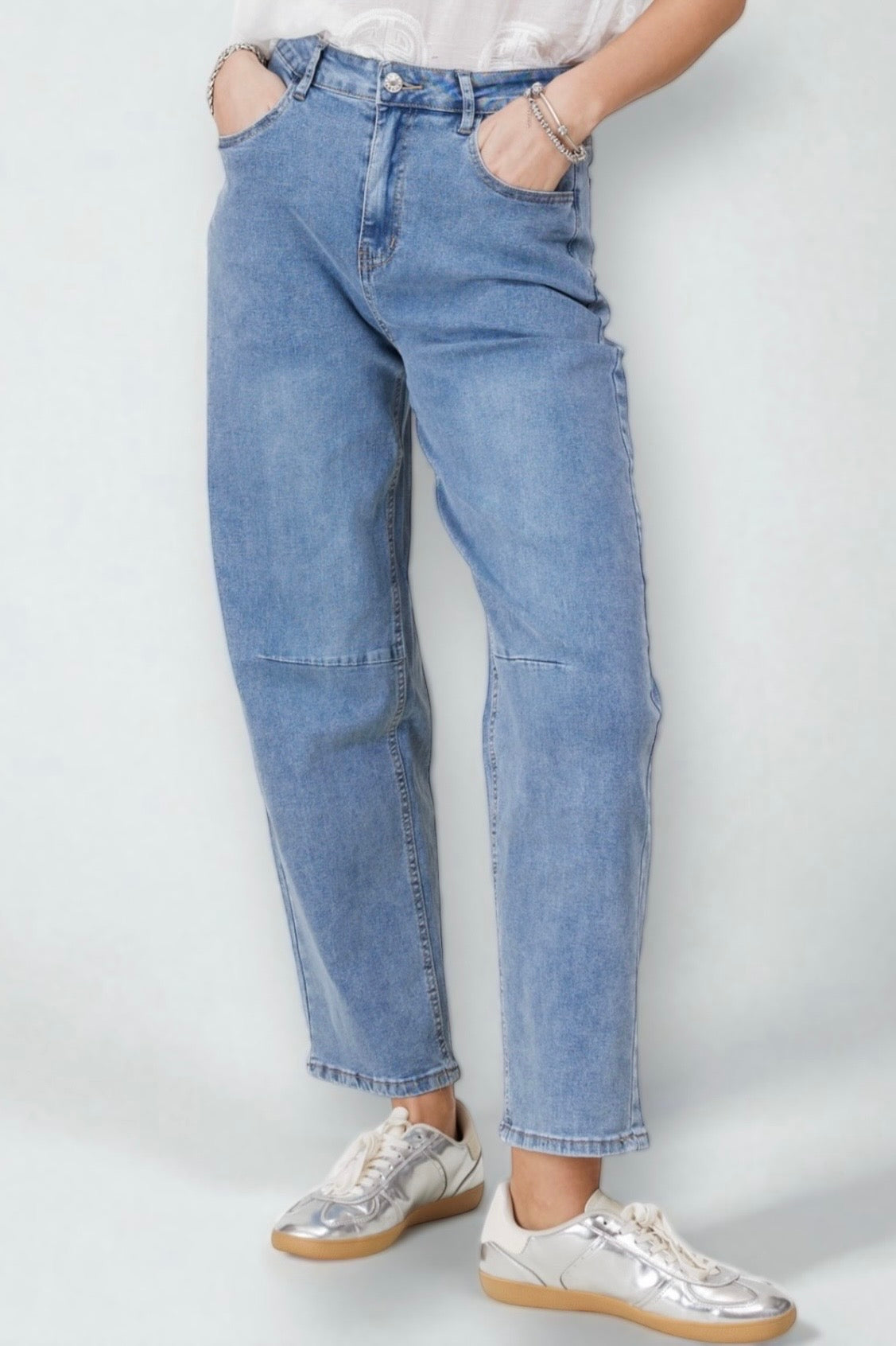 Jeans Baggy Fit Celeste - Diseño Italiano