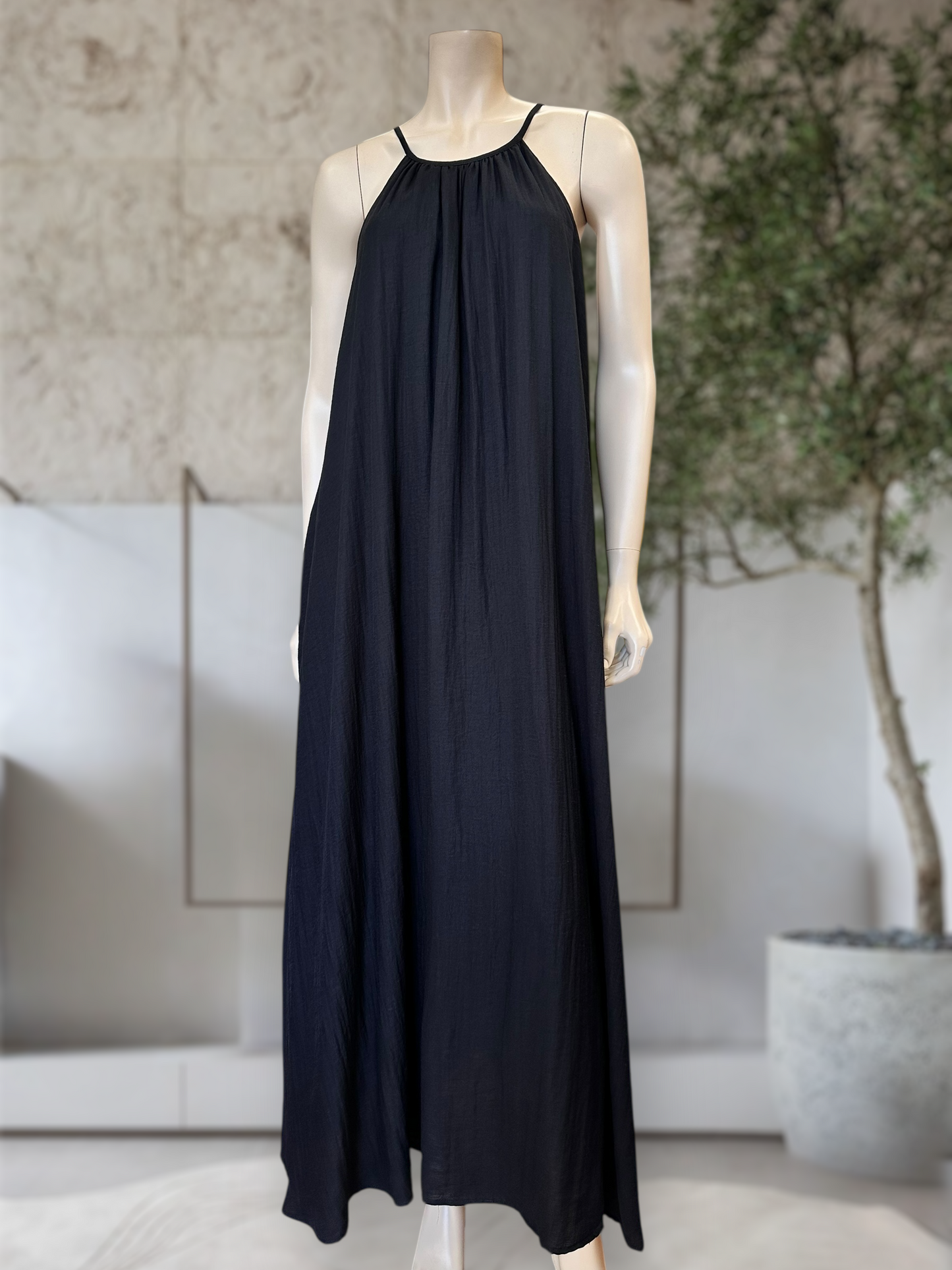 Vestido Aura Lino Negro