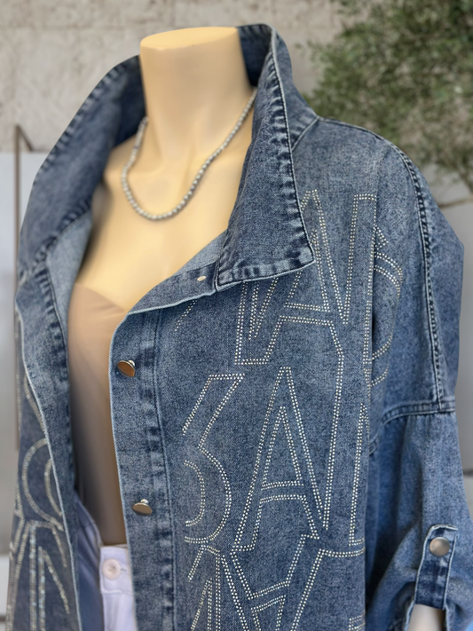 Chaqueta Denim Oversize Azul