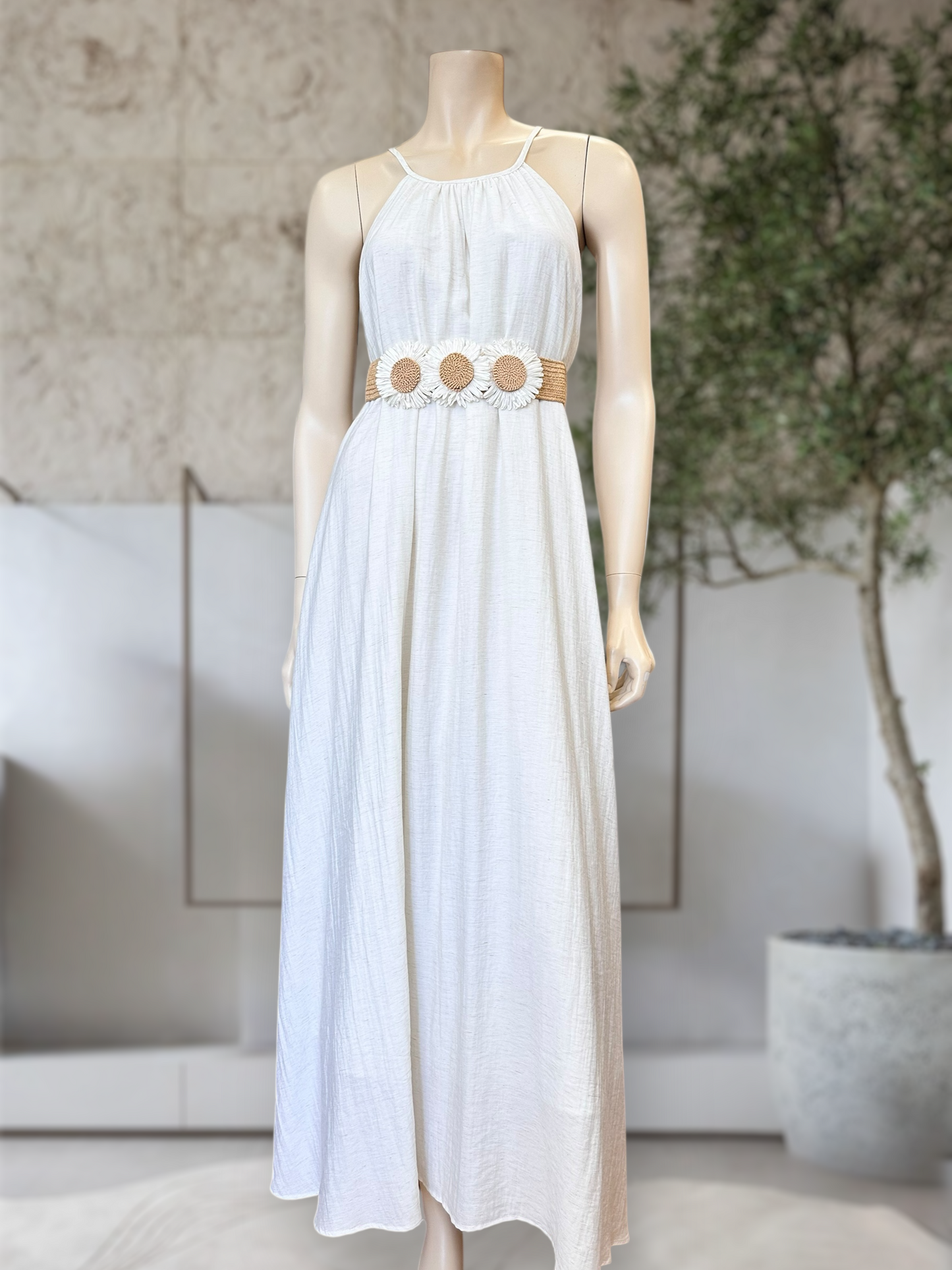 Vestido Aura Lino Crudo