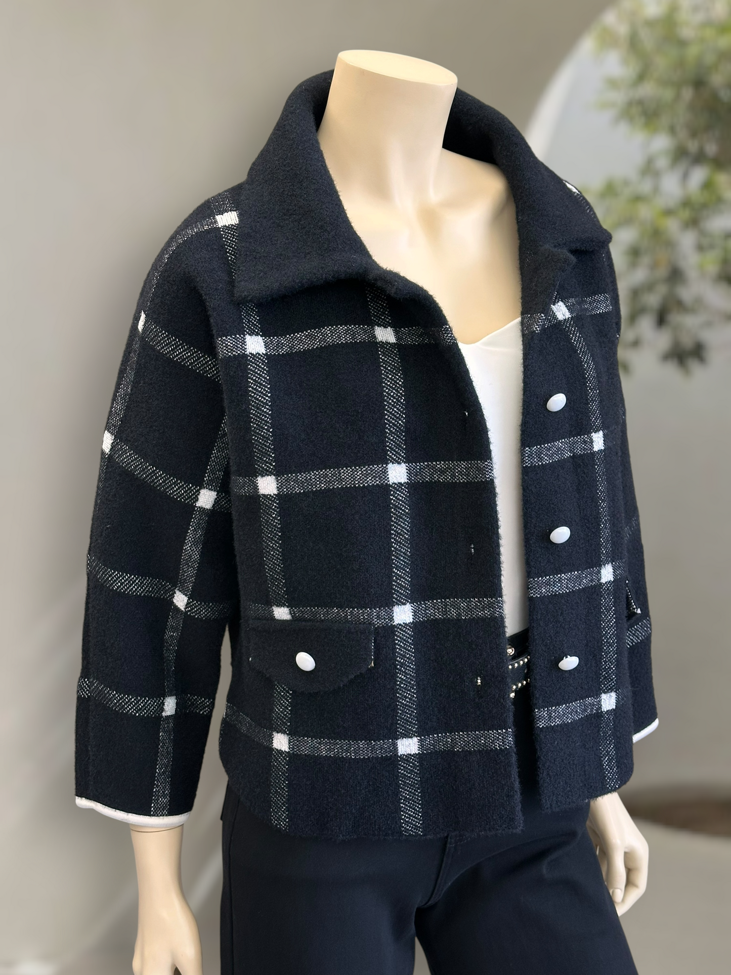 Chaqueta Escocesa Soft Negro