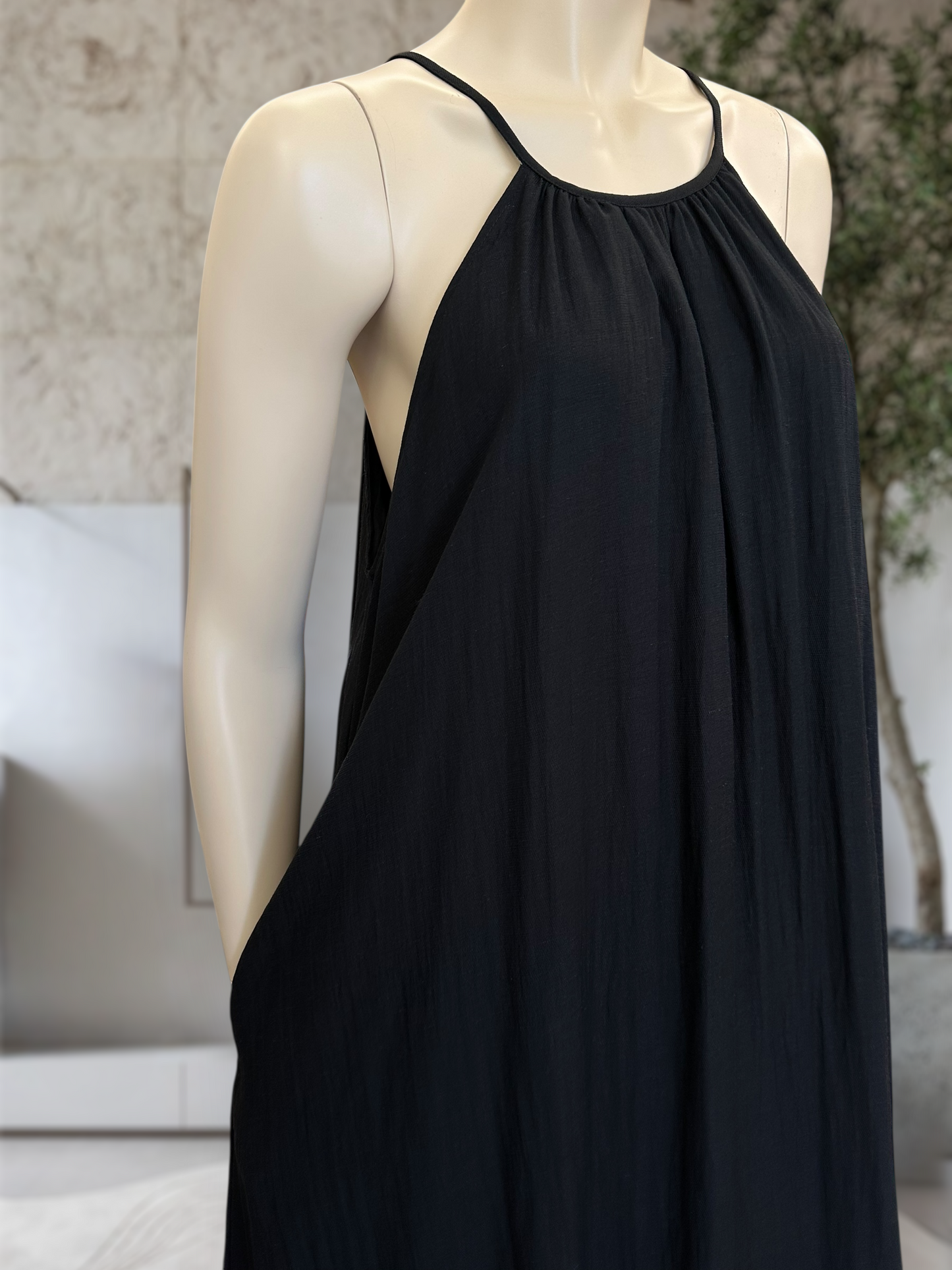 Vestido Aura Lino Negro