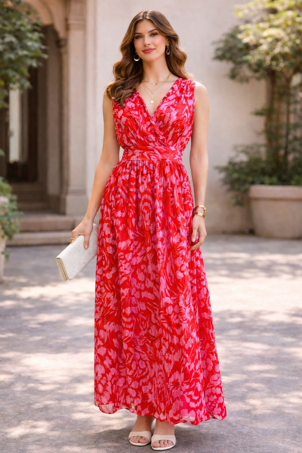 Vestido Estampado Rojo