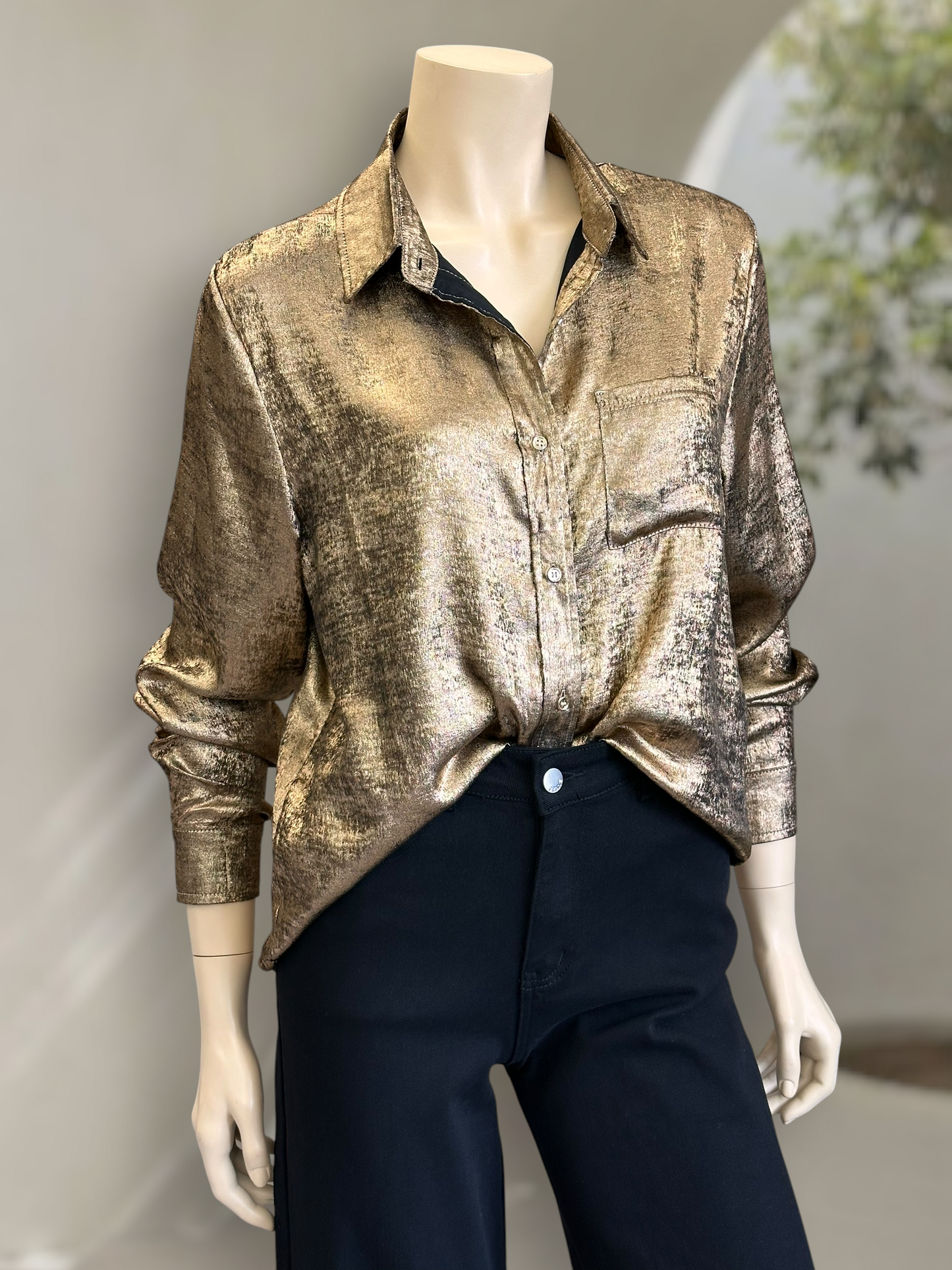 Blusa Metalizada Cobre