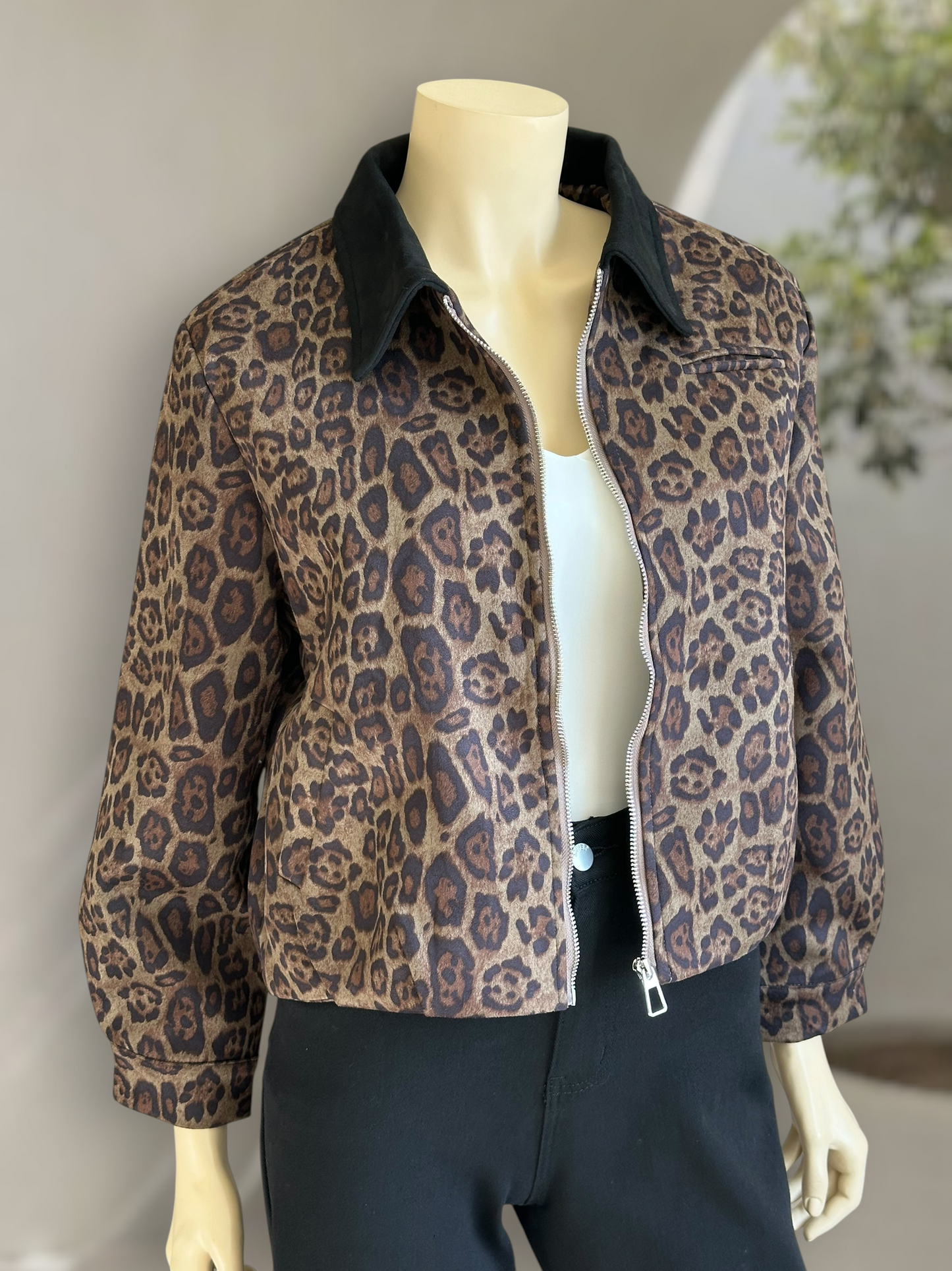 Chaqueta Leopardo Verde