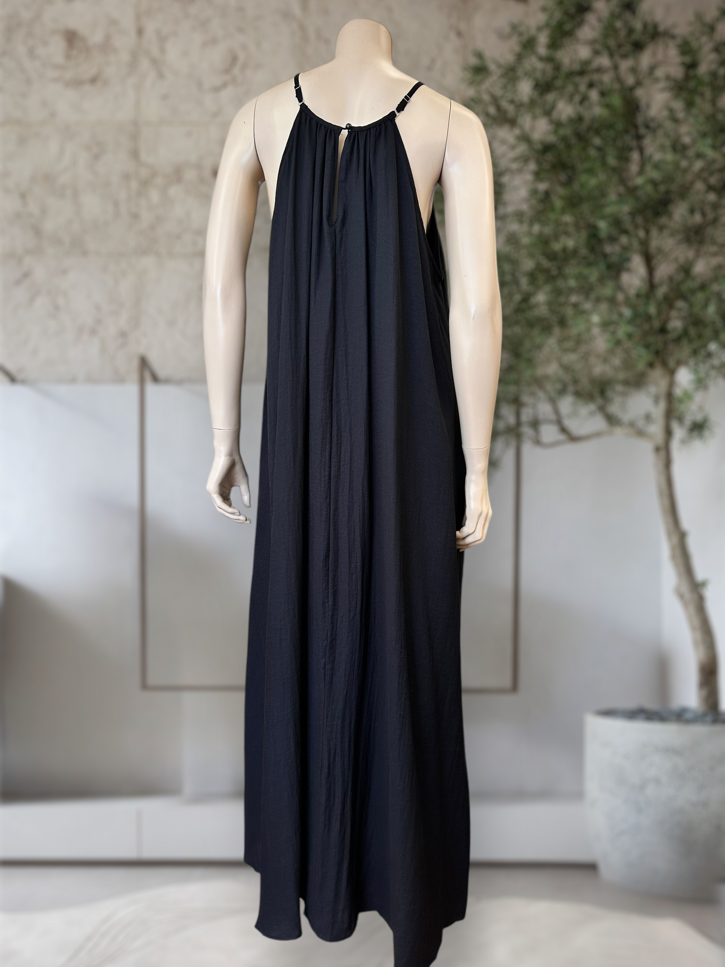 Vestido Aura Lino Negro