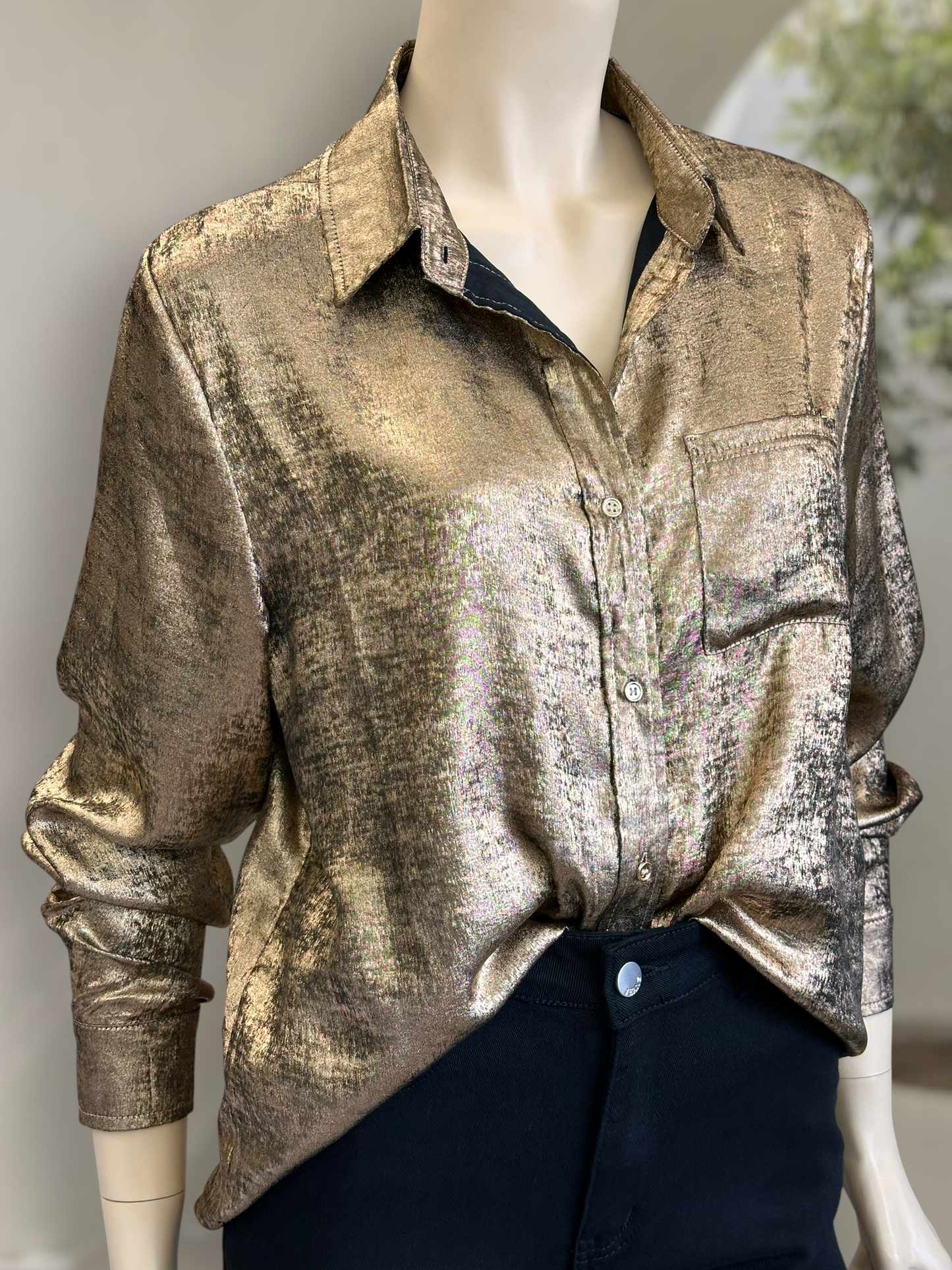 Blusa Metalizada Cobre