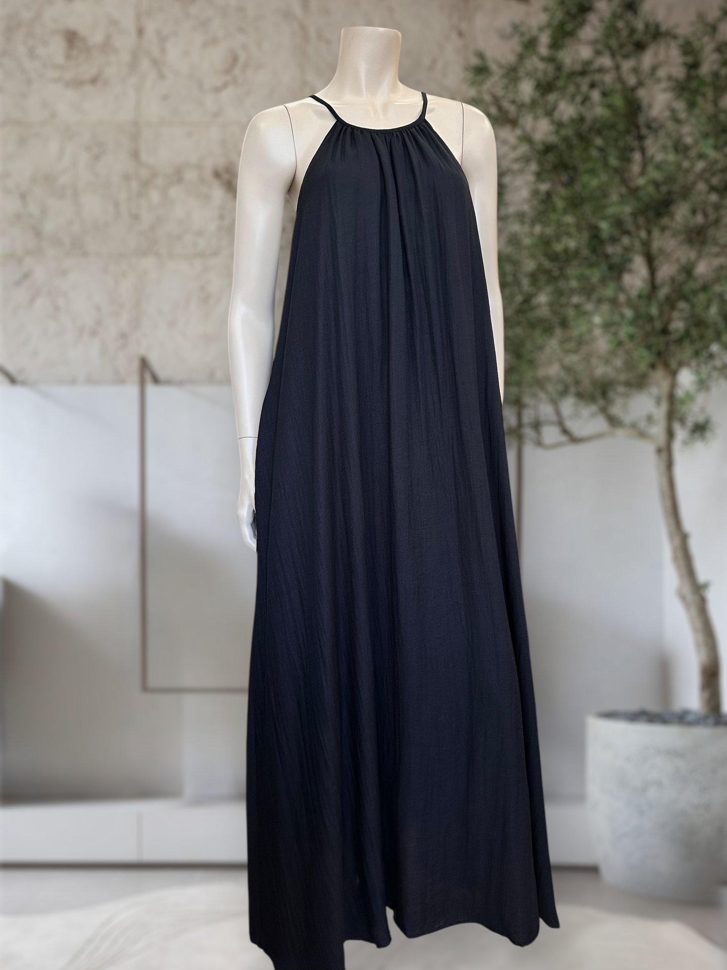 Vestido Aura Lino Negro