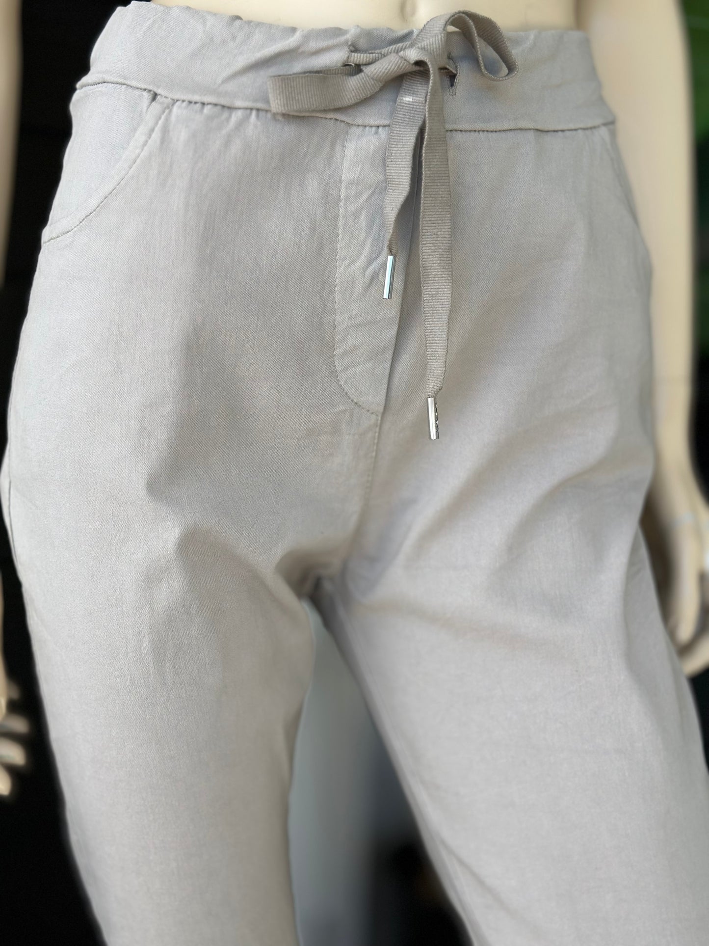 Jogger Gabardina Elasticada Beige - Italiano