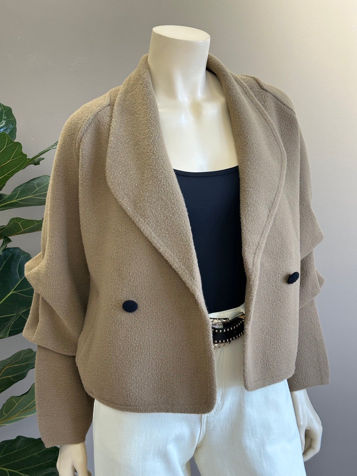 Chaqueta Siena Paño Elasticado Camel