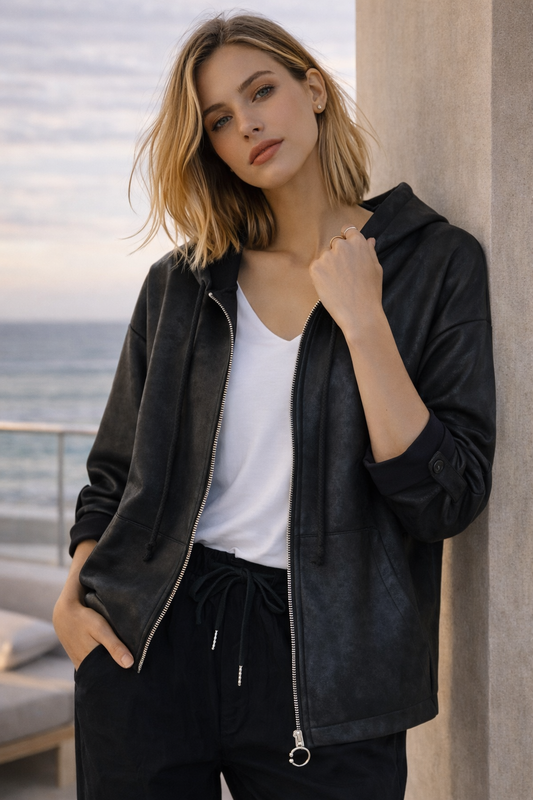 Polerón Ecocuero Urban Negro