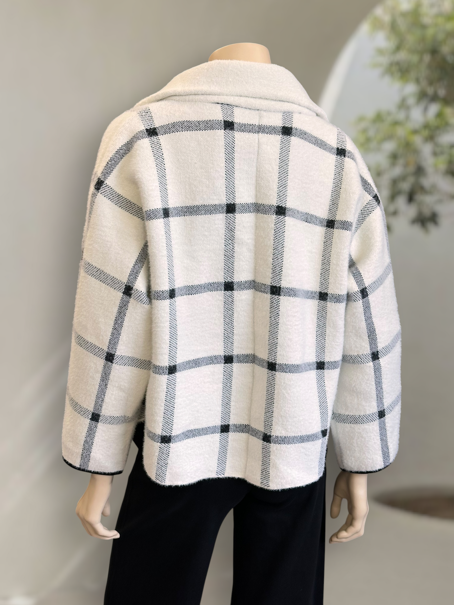 Chaqueta Escocesa Soft Marfil