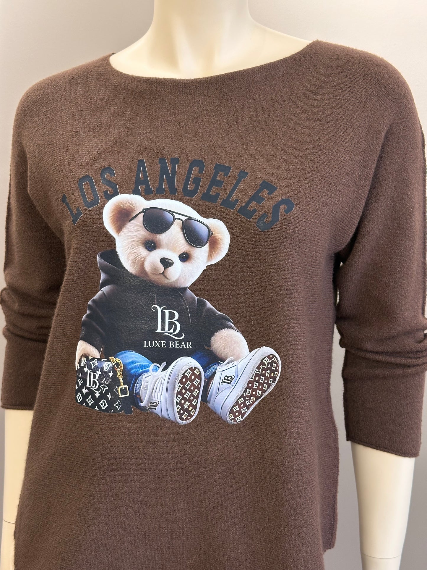 Sweater Los Ángeles Café - Diseño Italiano