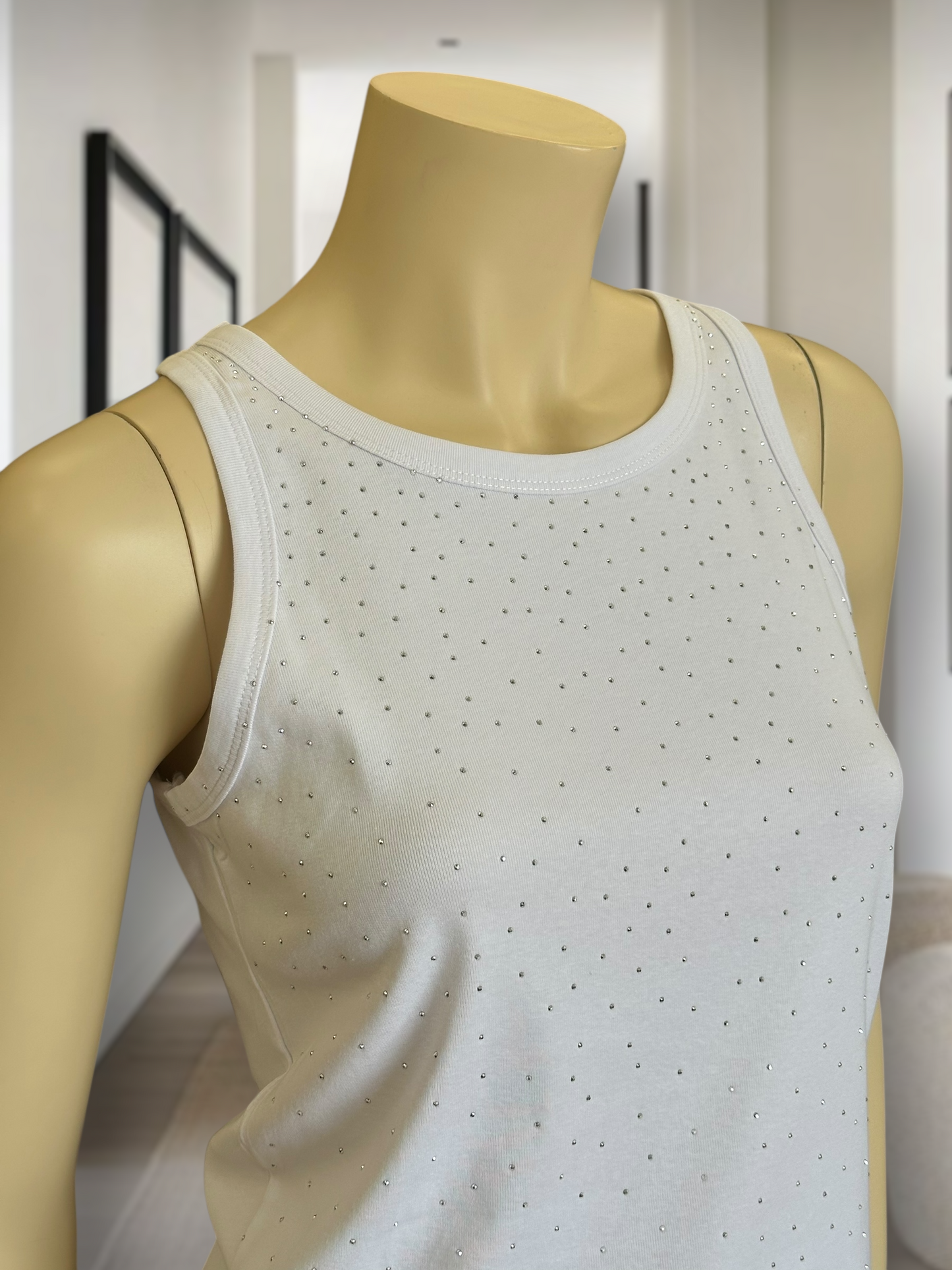 Polera Brillos Italia Blanco