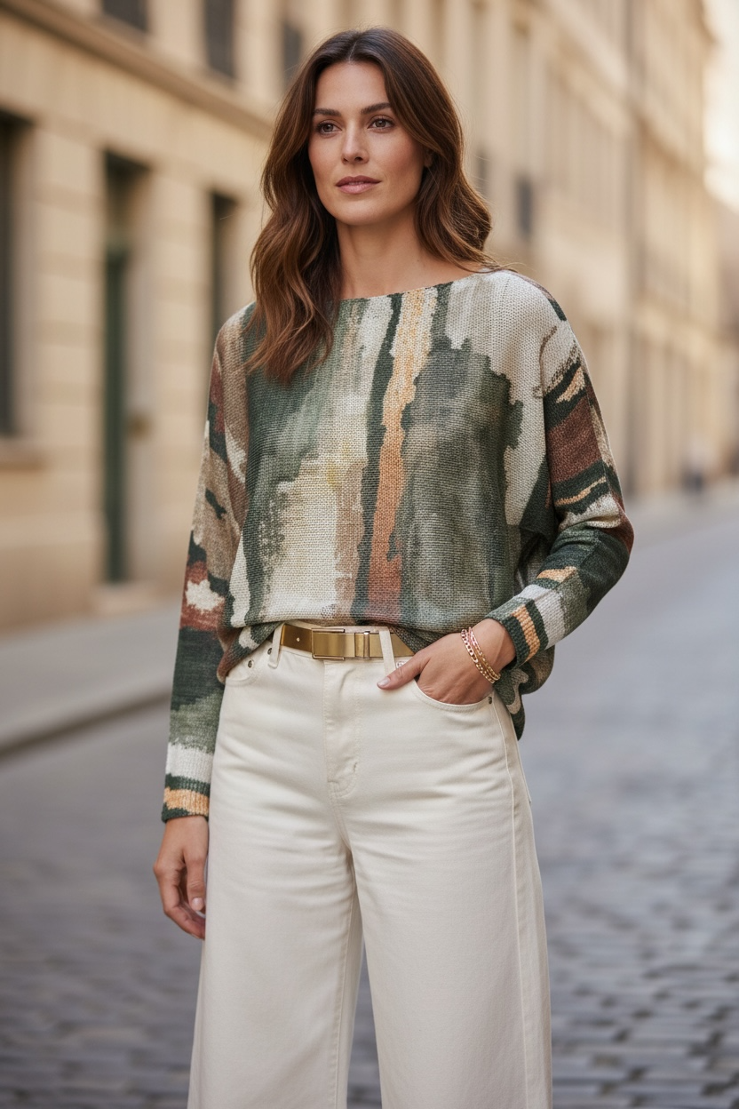 Sweater Hilo Italiano Verde Mix