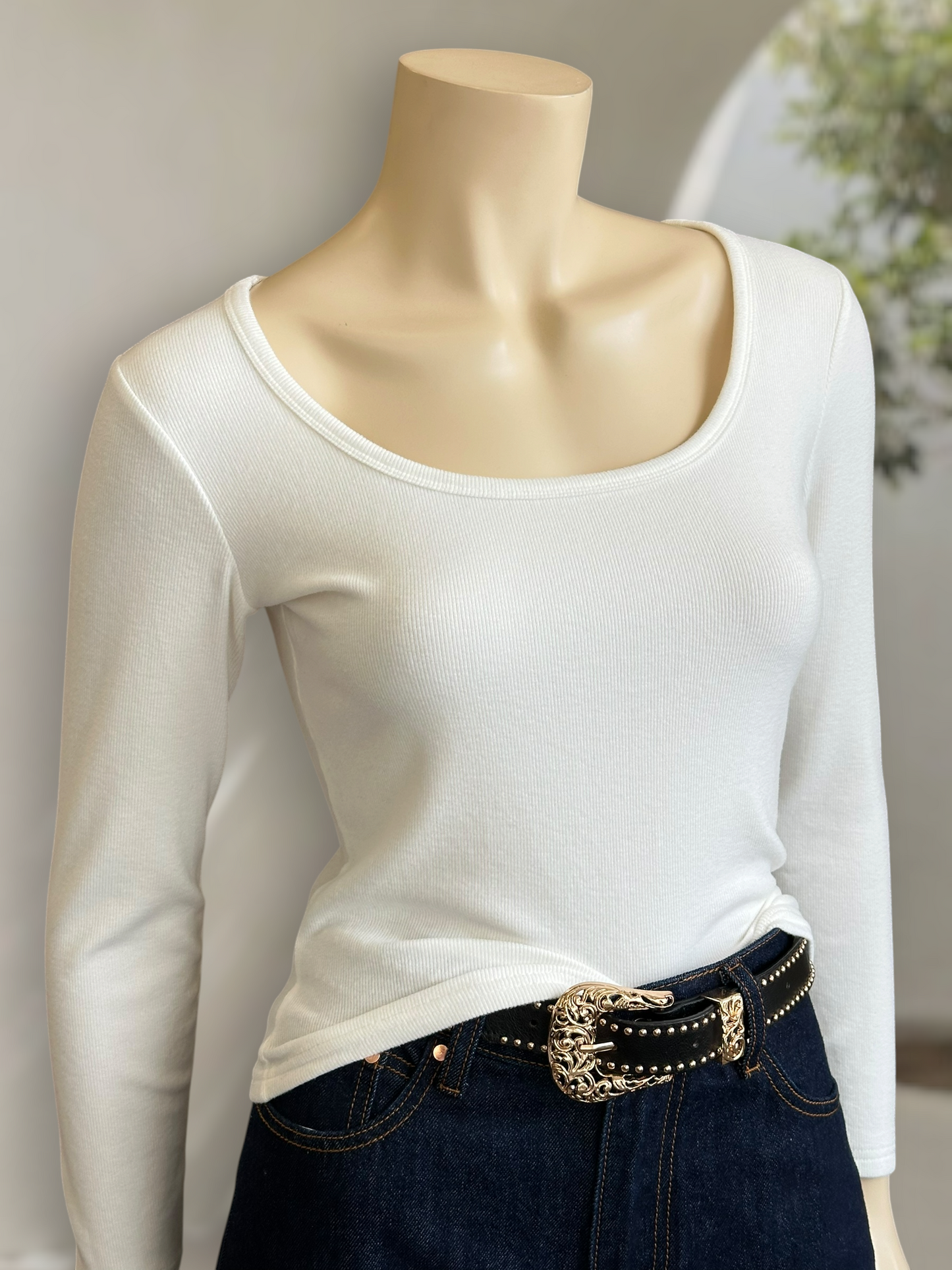 Polera Micropolar Soft Fit Blanco Natural