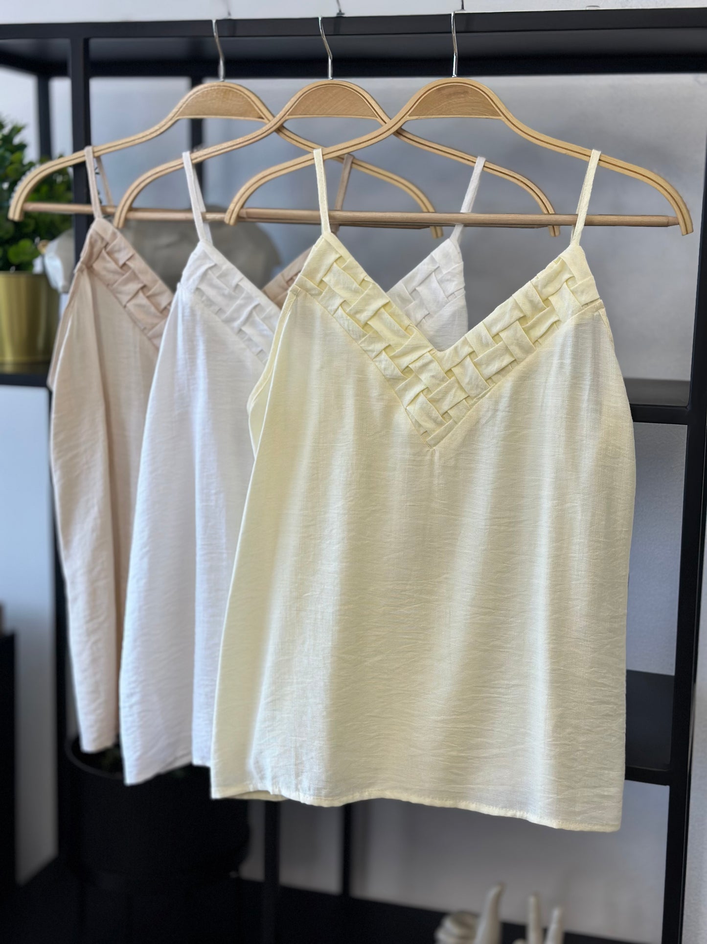 Top Trenzado Amarillo