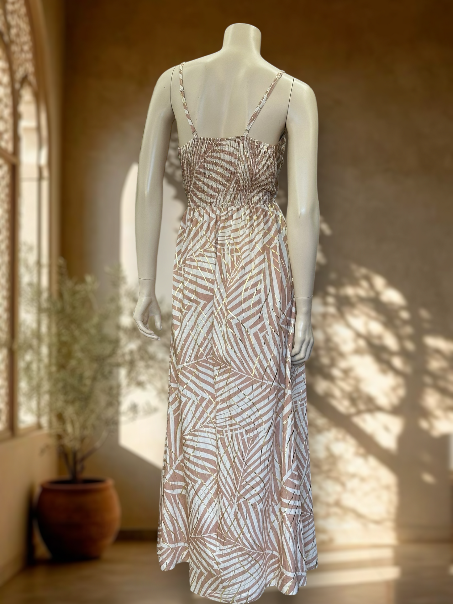 Vestido Tropic Gold Rosa