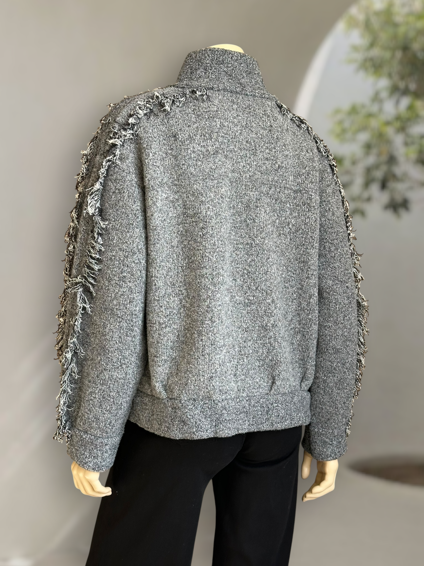Chaqueta Milano Fringe Gris