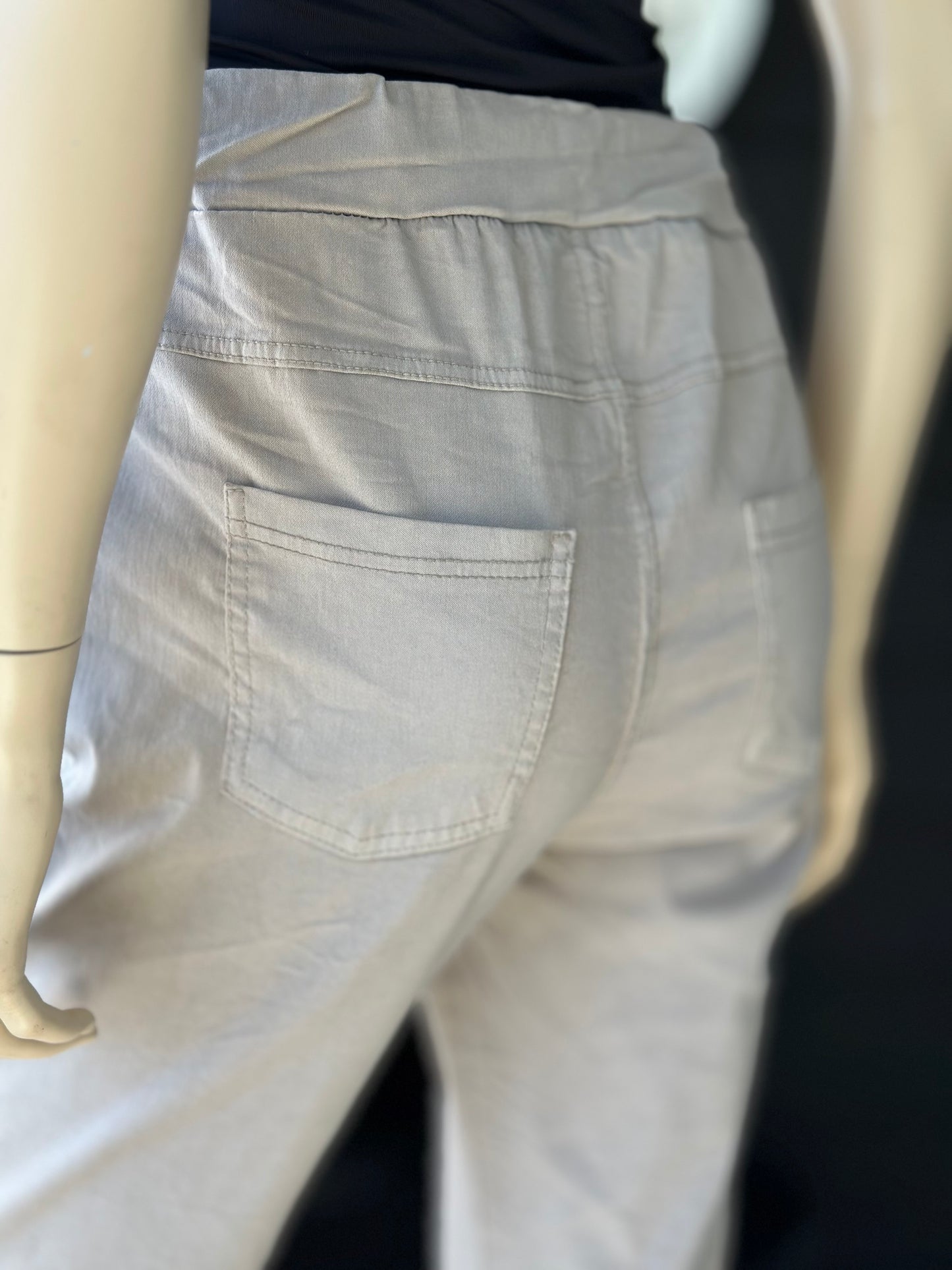 Jogger Gabardina Elasticada Beige - Italiano