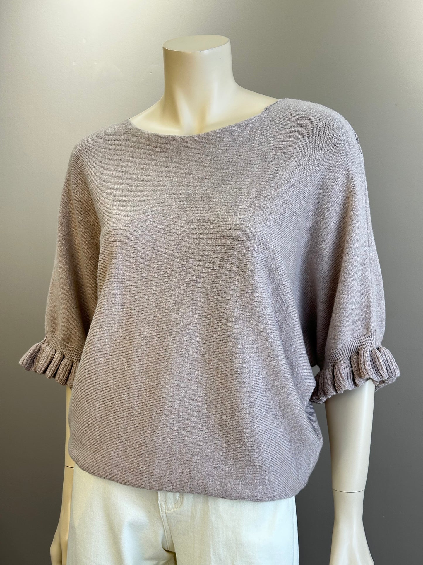 Sweater Volantes Soft Touch Latte