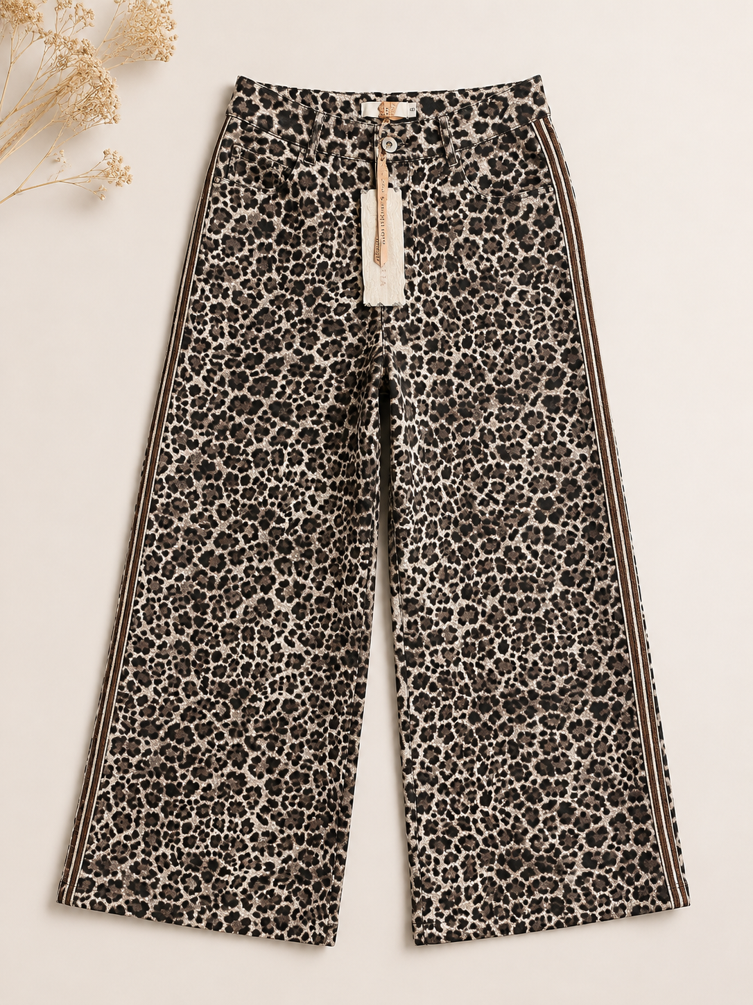 Jeans Leopardo Gris Taupe