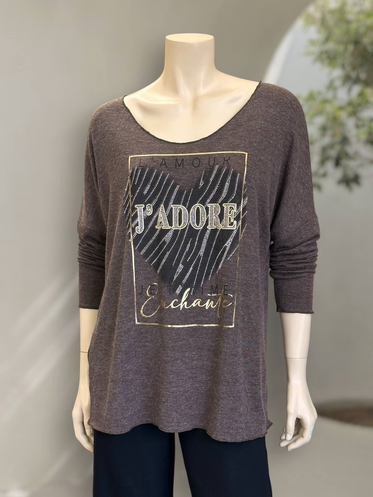 Polera Hilo Spandex J’ Adore Café