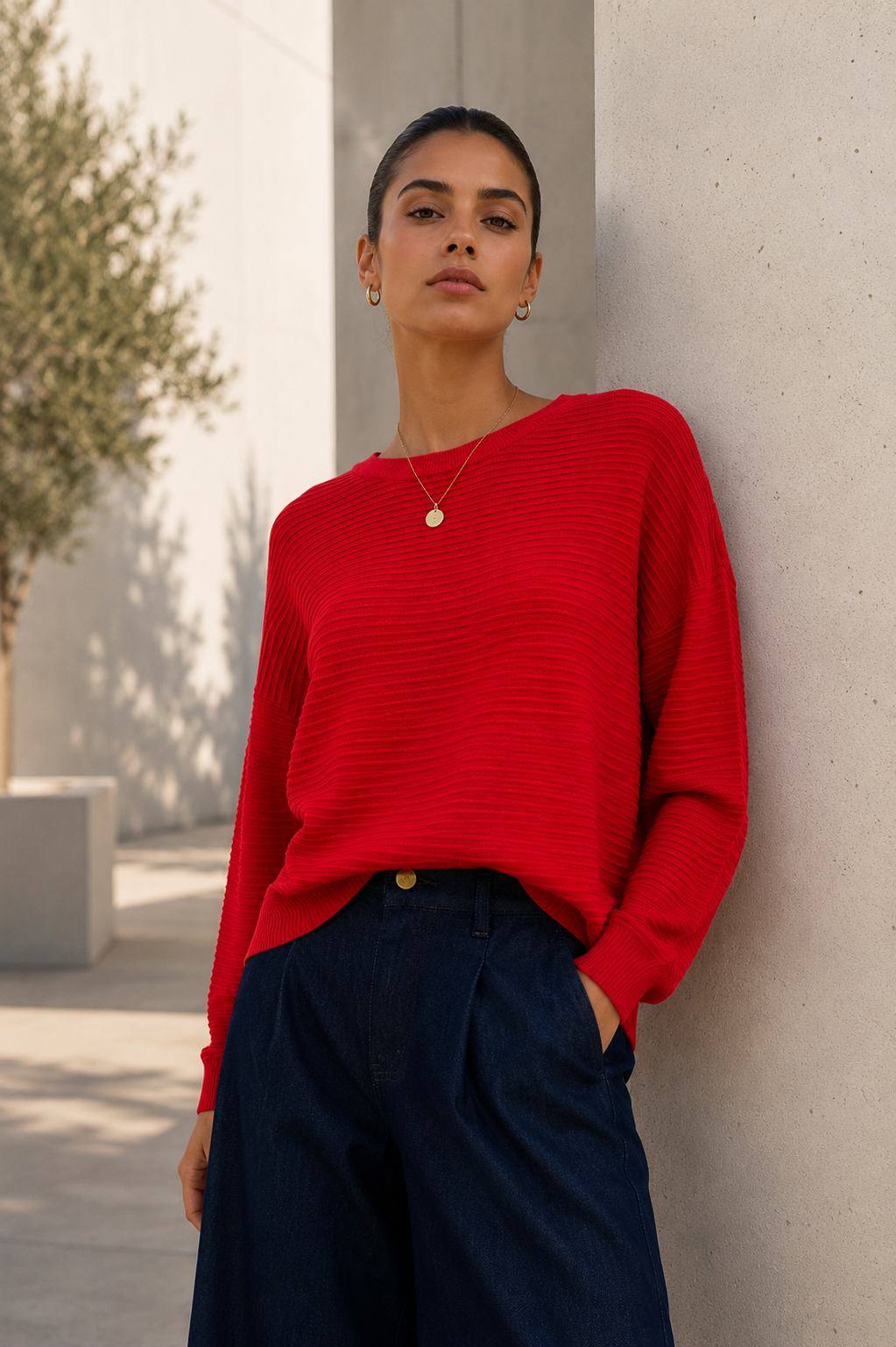 Sweater Canalé Rojo