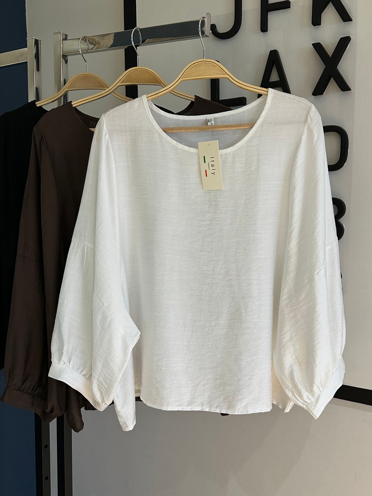Blusa Símil Lino Blanco