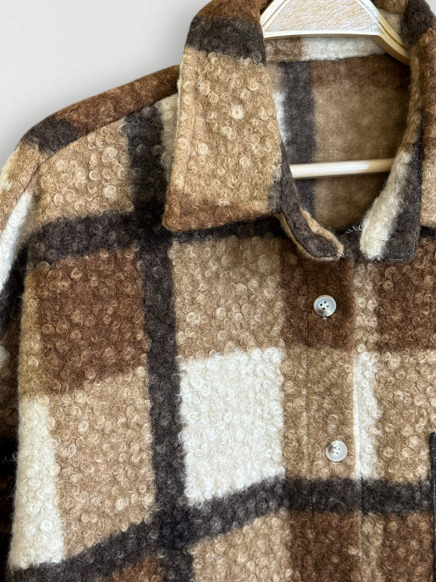 Chaqueta Sobrecamisa Torino Bouclé Café