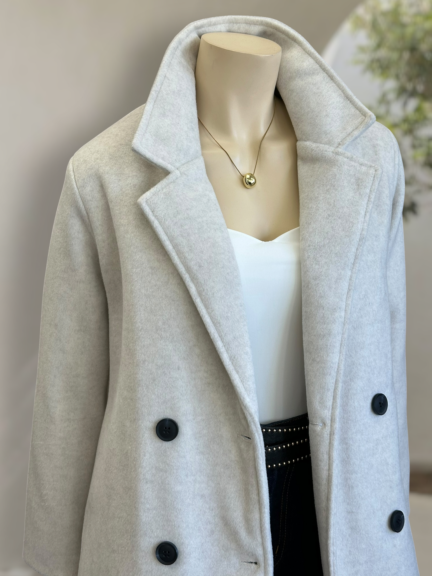 Abrigo Interior Acolchado Gris