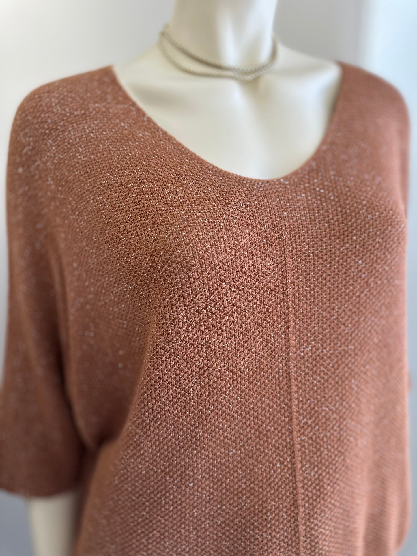 Sweater Italiano Modal Lurex Terracota