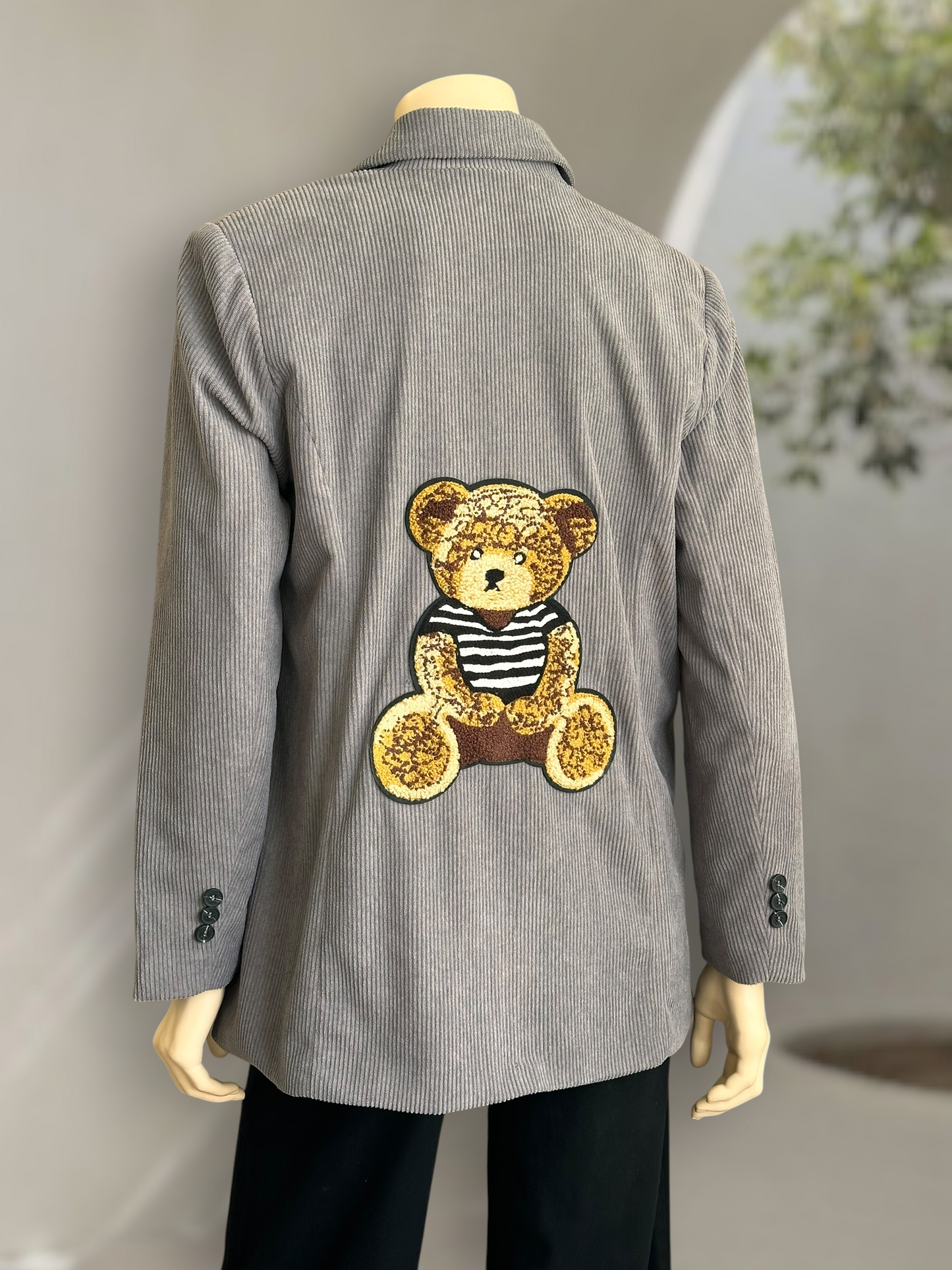 Blazer Teddy Gris