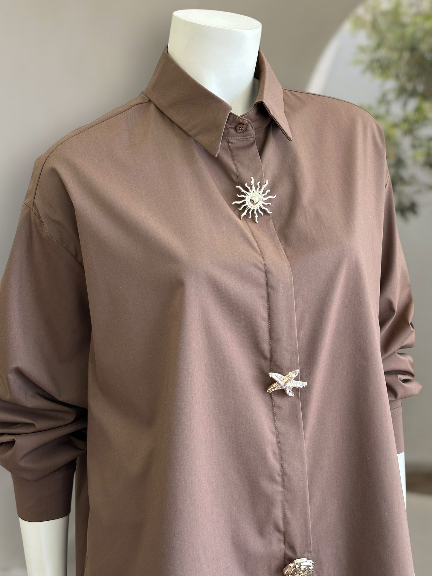 Blusa Milano Oversize Café