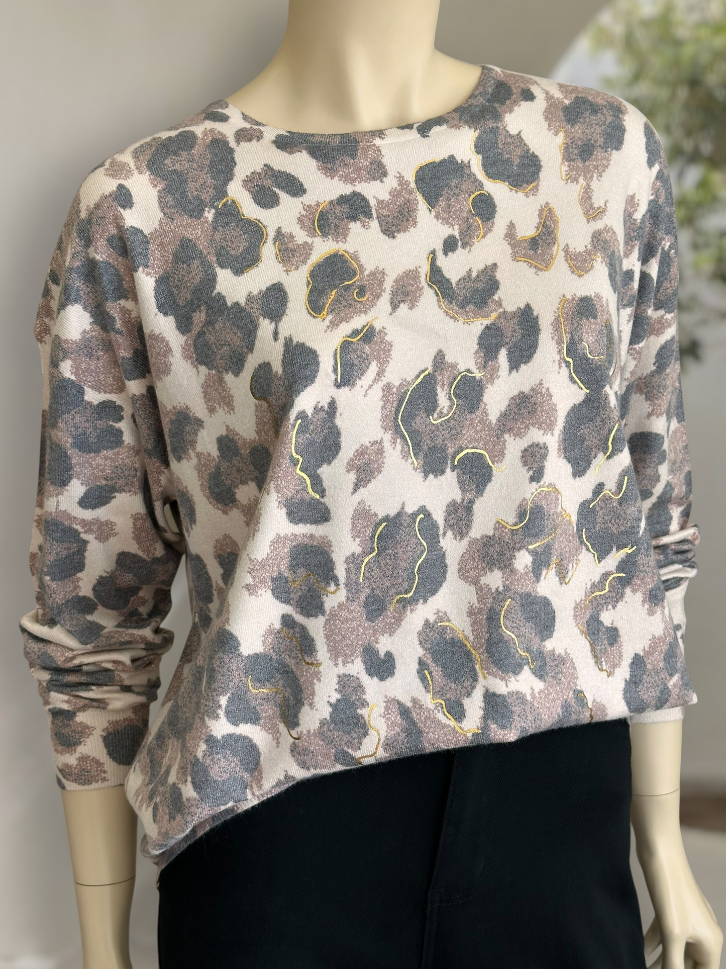 Sweater Leopard Glow Tostado