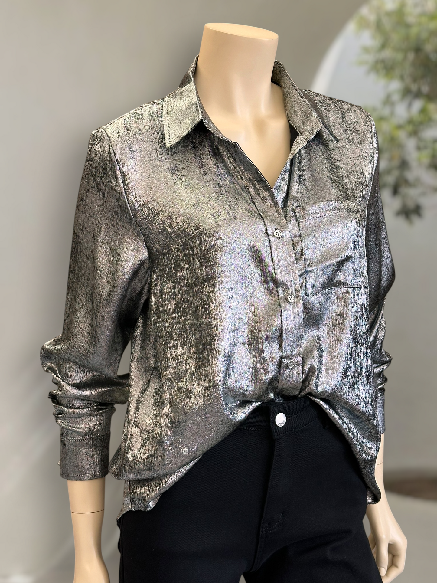 Blusa Metalizada Acero