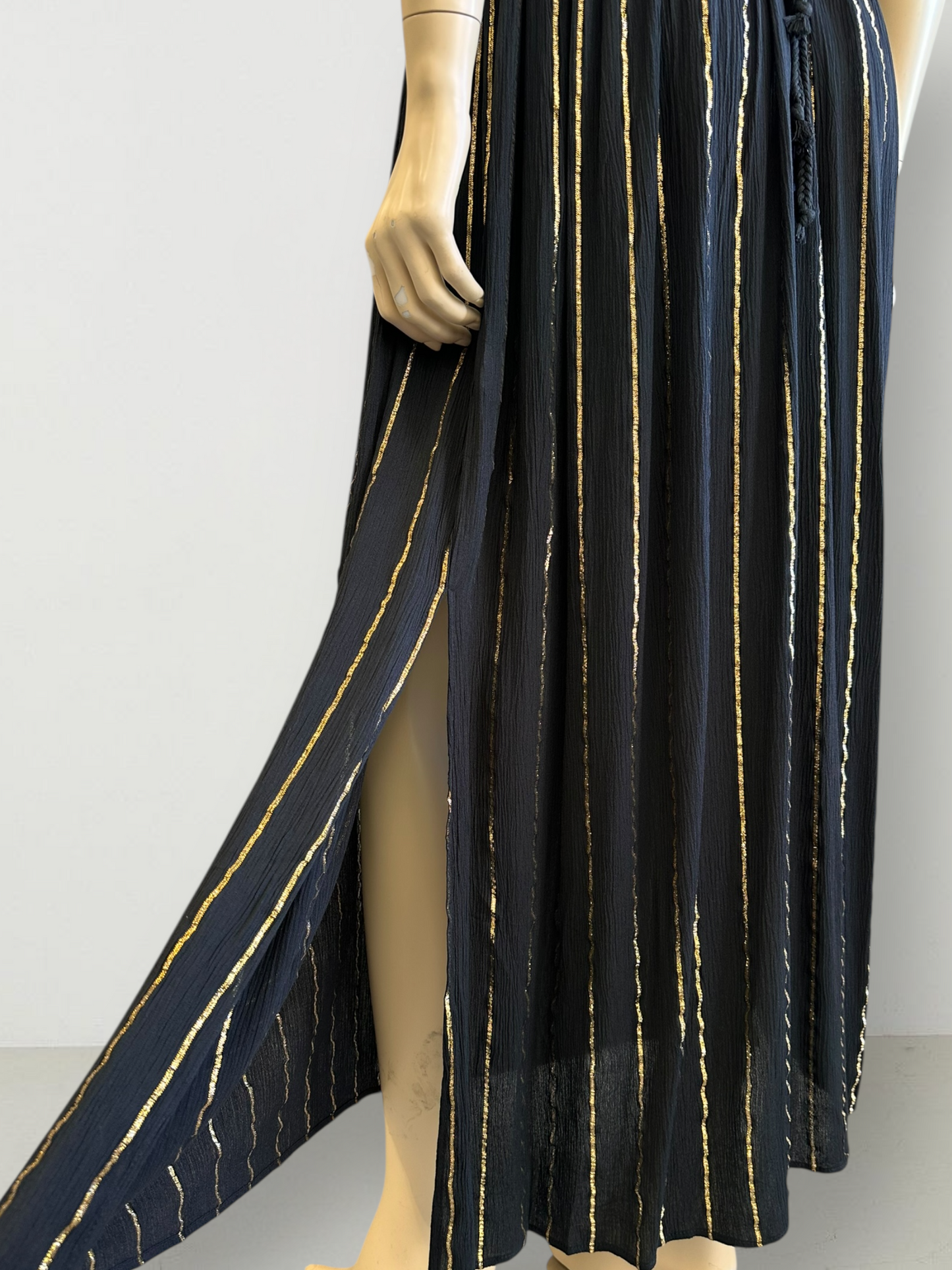 Vestido Viscosa Lurex Negro