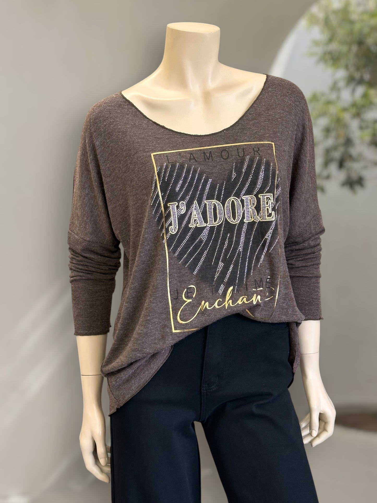 Polera Hilo Spandex J’ Adore Café