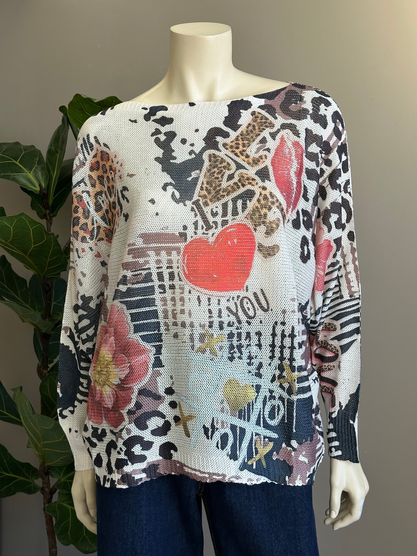 Sweater Italiano Estampado Love