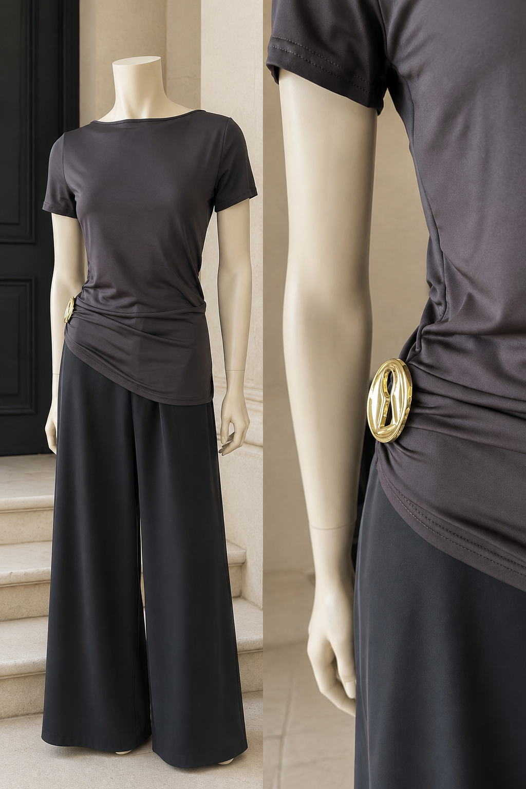 Polera Lycra Fría Café