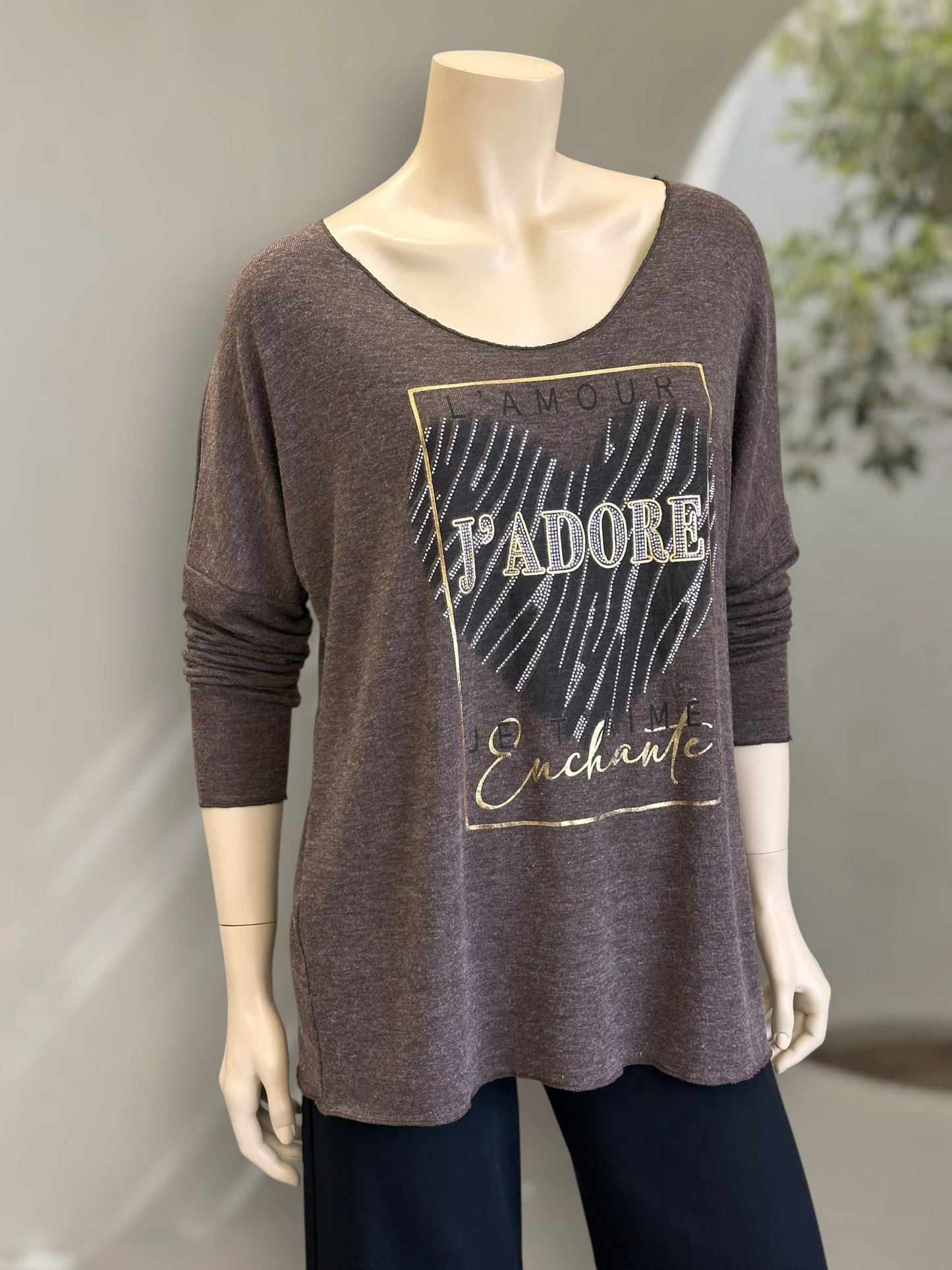 Polera Hilo Spandex J’ Adore Café