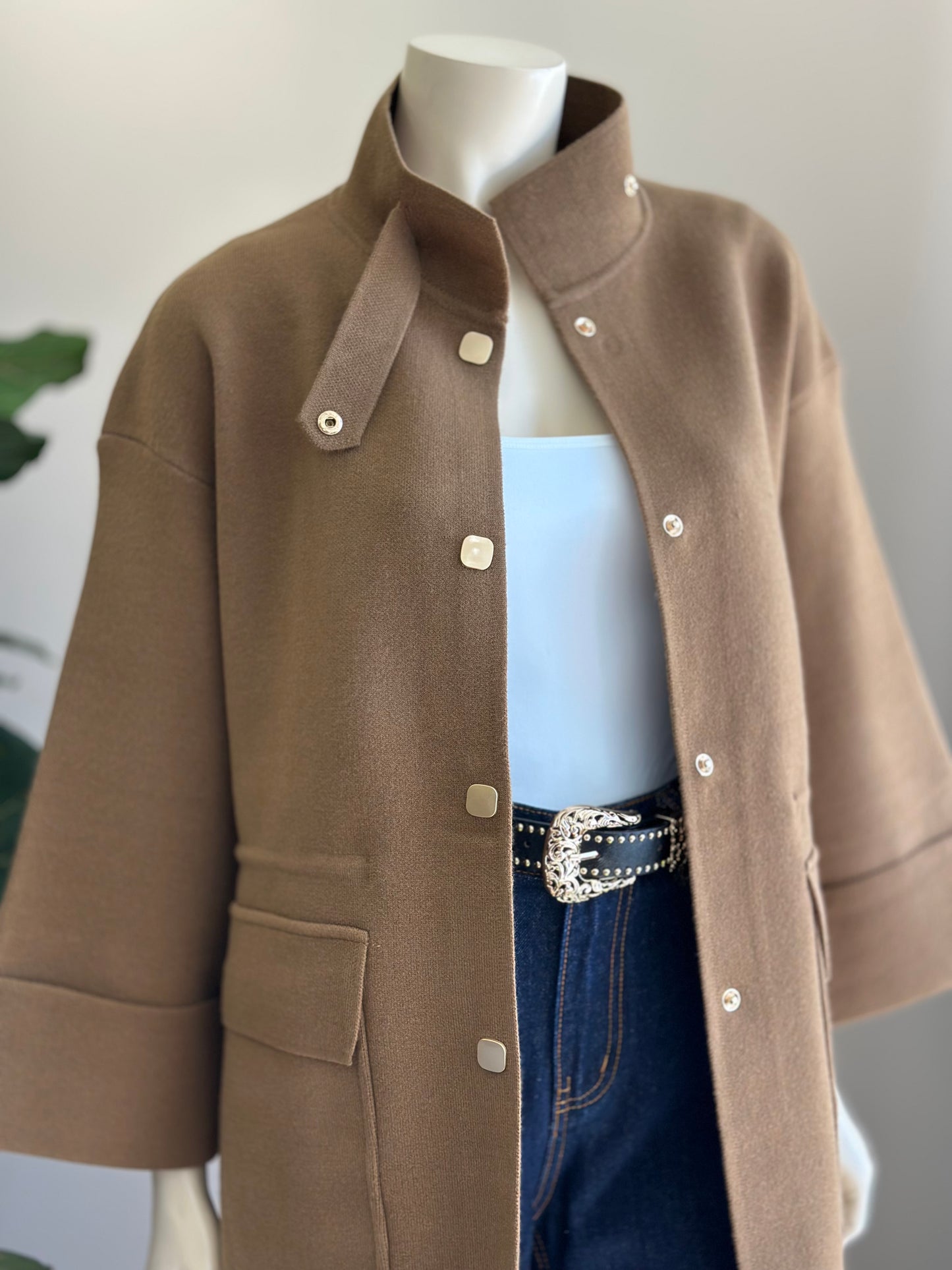 Abrigo Paño Camel Tostado