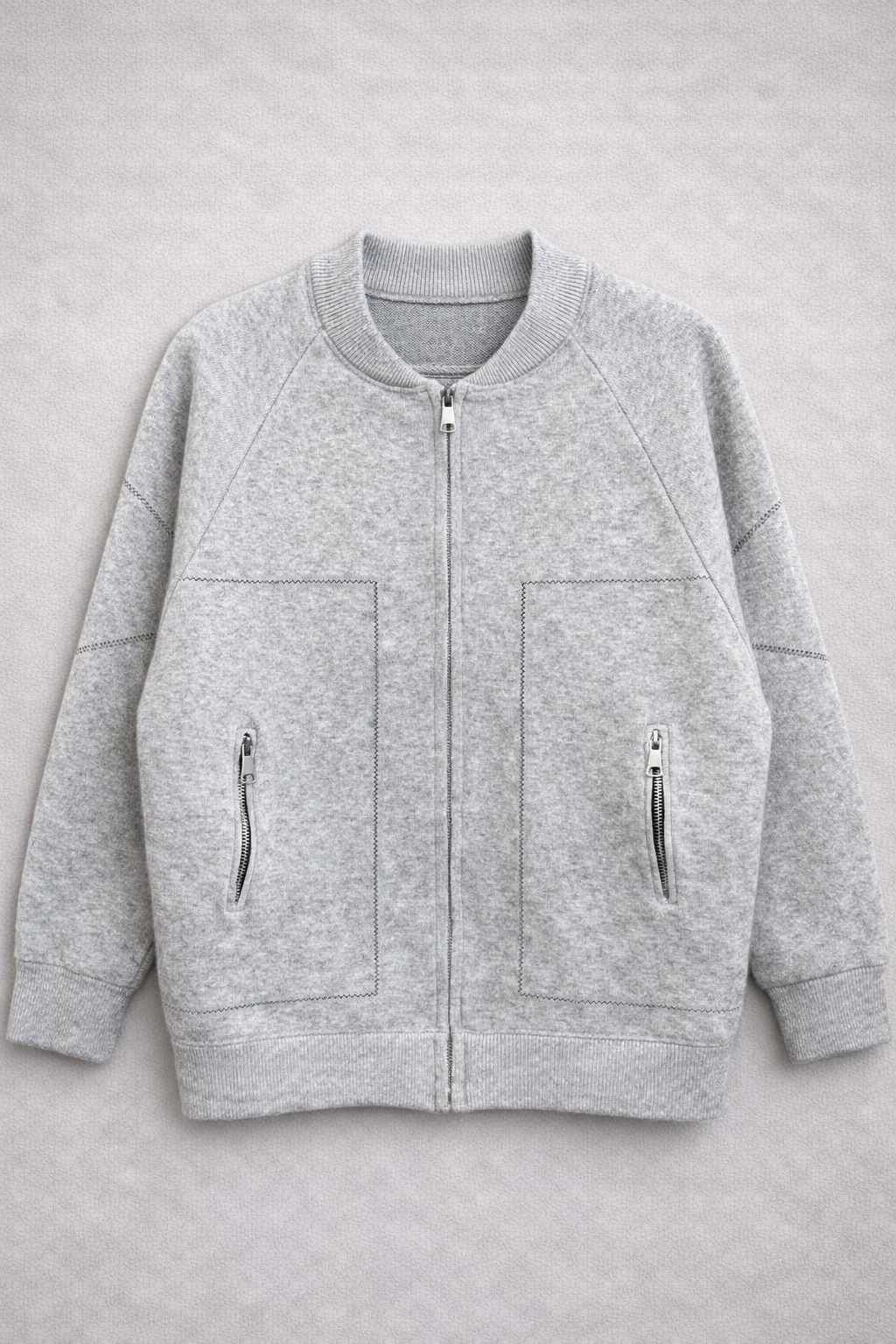 Chaqueta tipo Bomber Gris