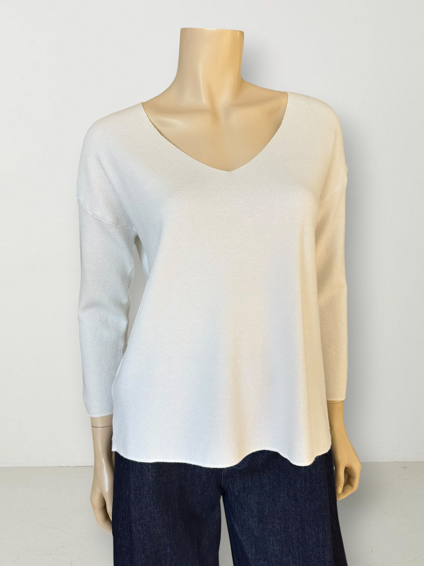Sweater Alas Lurex Blanco