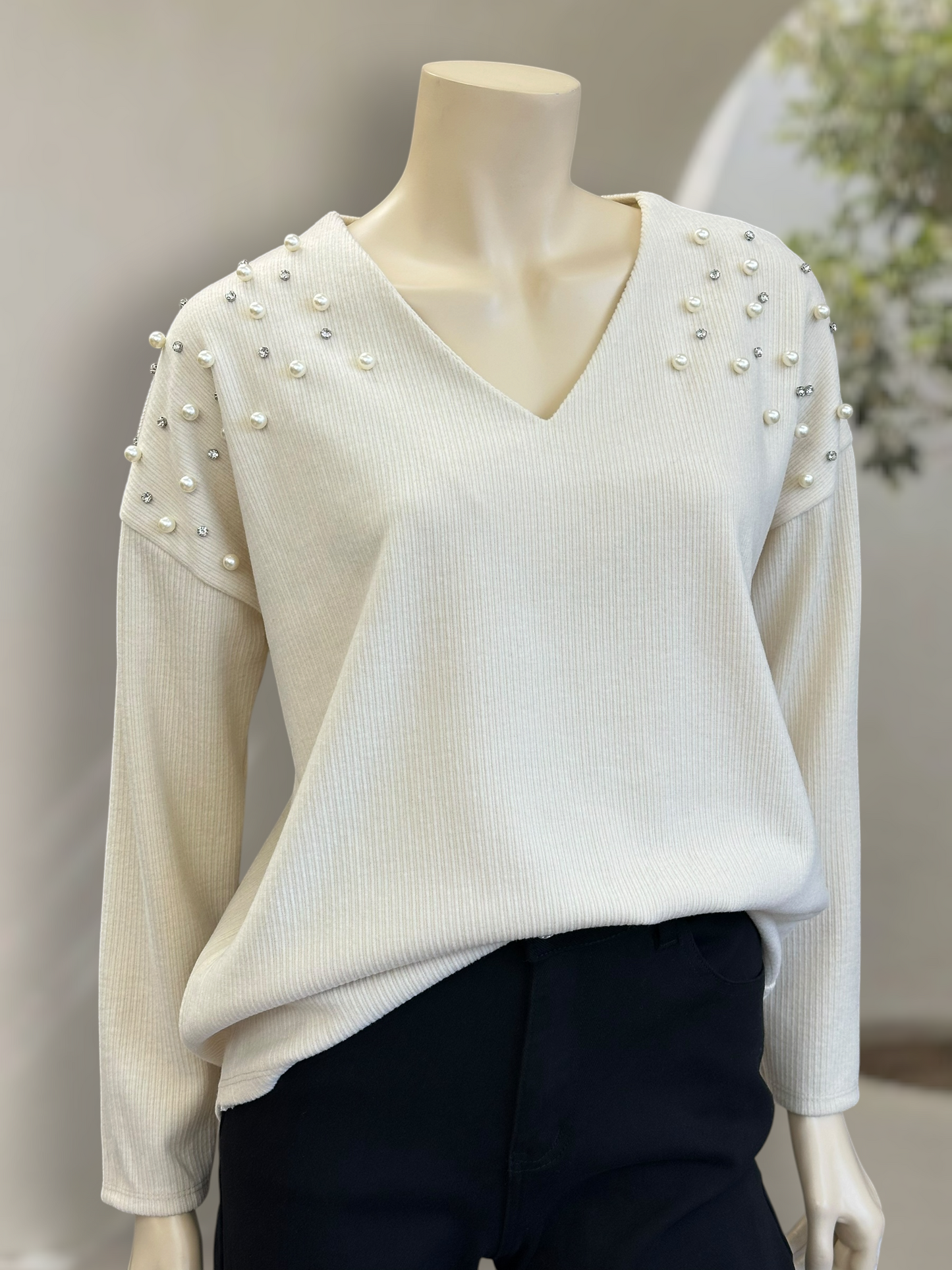 Sweater Perlas Crudo - New Collection
