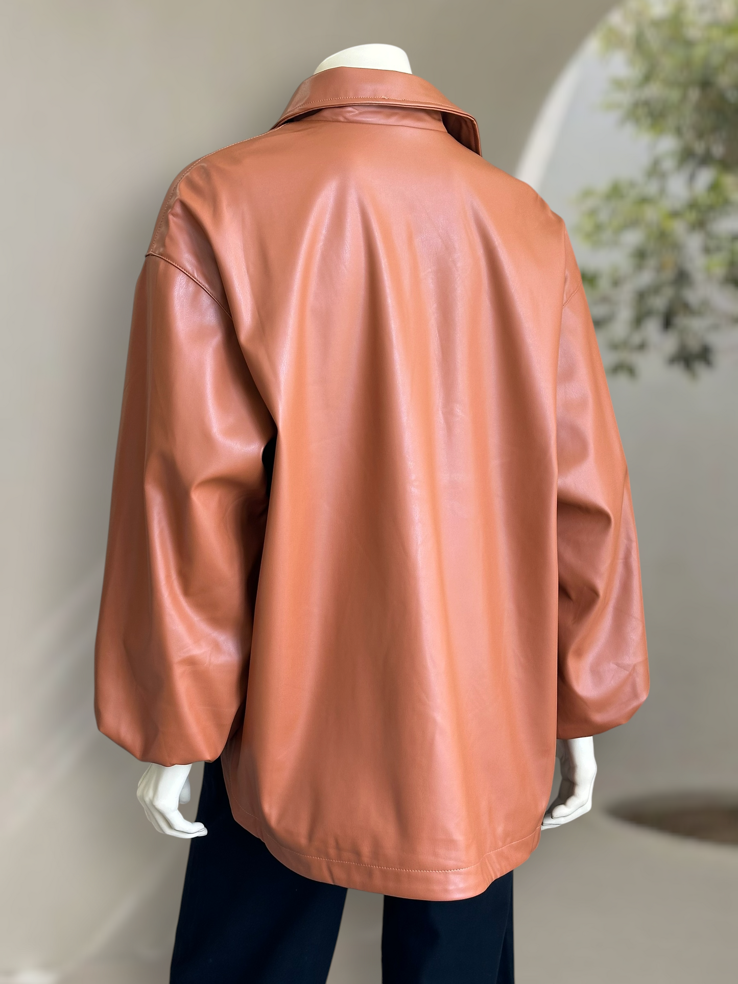 Chaqueta Venezia Leather Touch Terracota