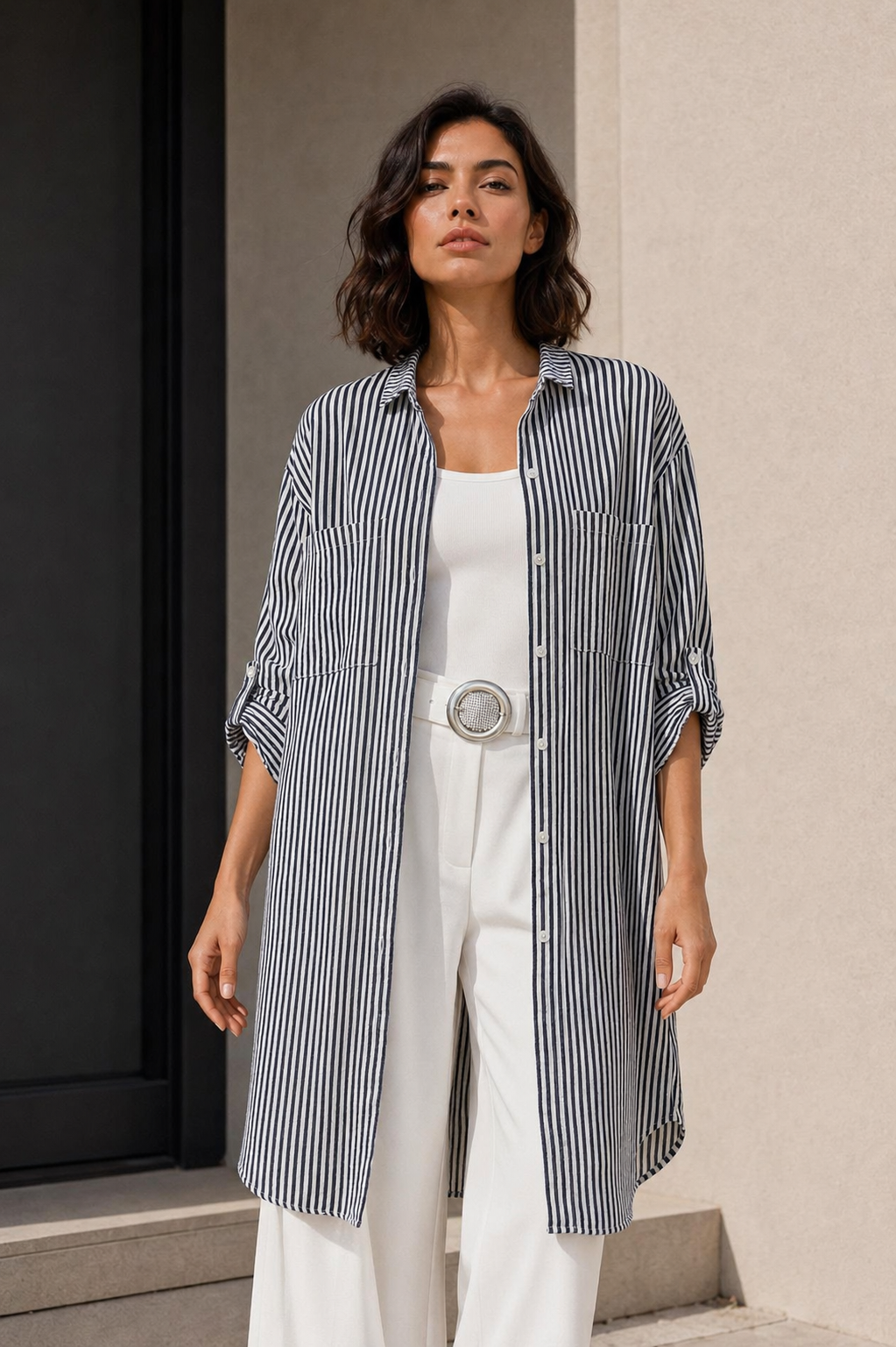 Vestido Camisero Italiano Azul